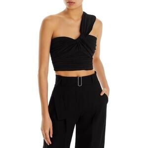 A.L.C. Apollo Linen Blend Top - Black